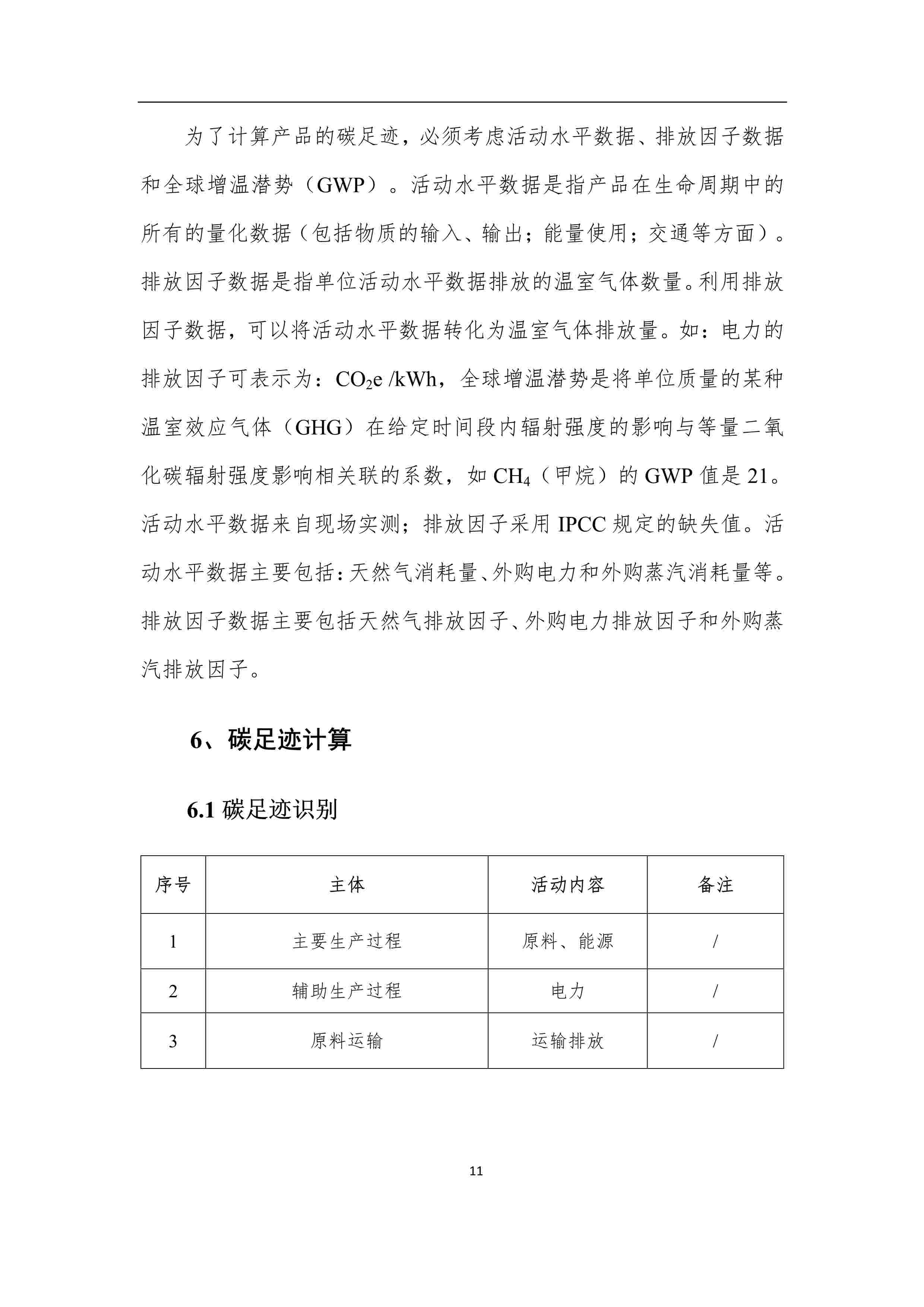 產品碳足跡報告